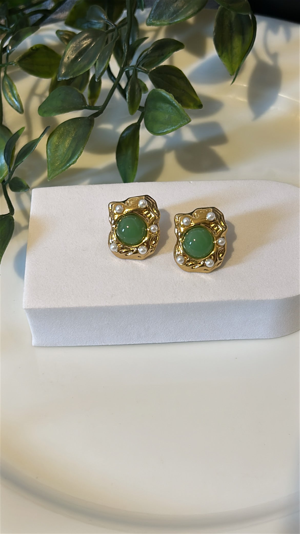 Σκουλαρίκι green Perla