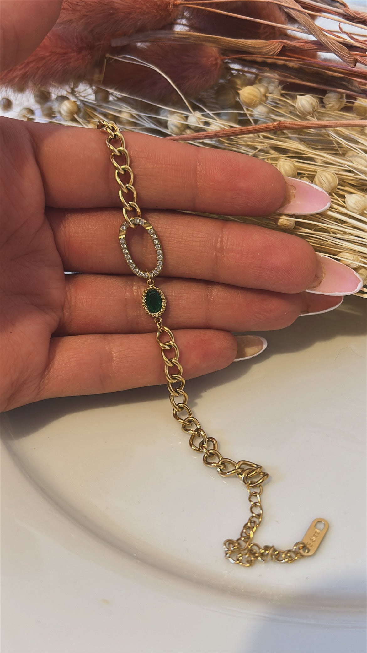 Βραχιόλι αλυσίδα με strass