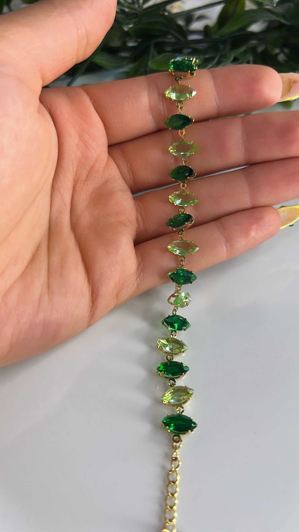 Βραχιόλι full glam green