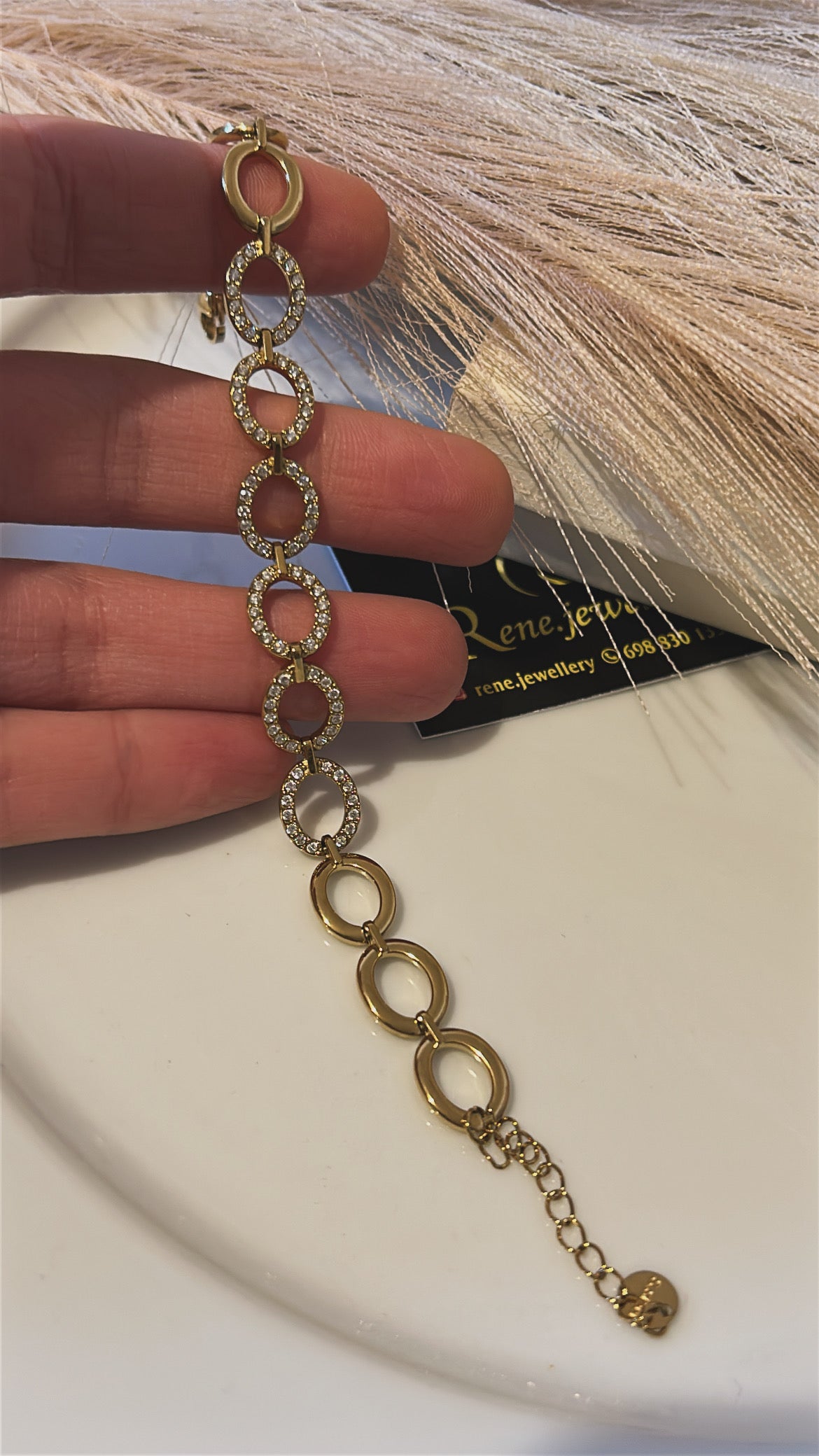 Αλυσίδα χεριού ιδιαίτερη με strass