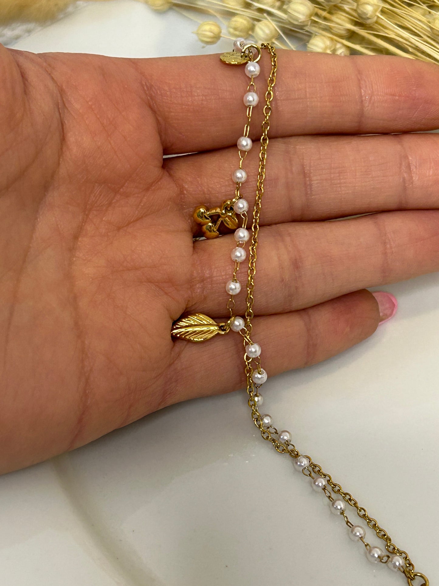 Αλυσίδα για το πόδι με charms & Perla