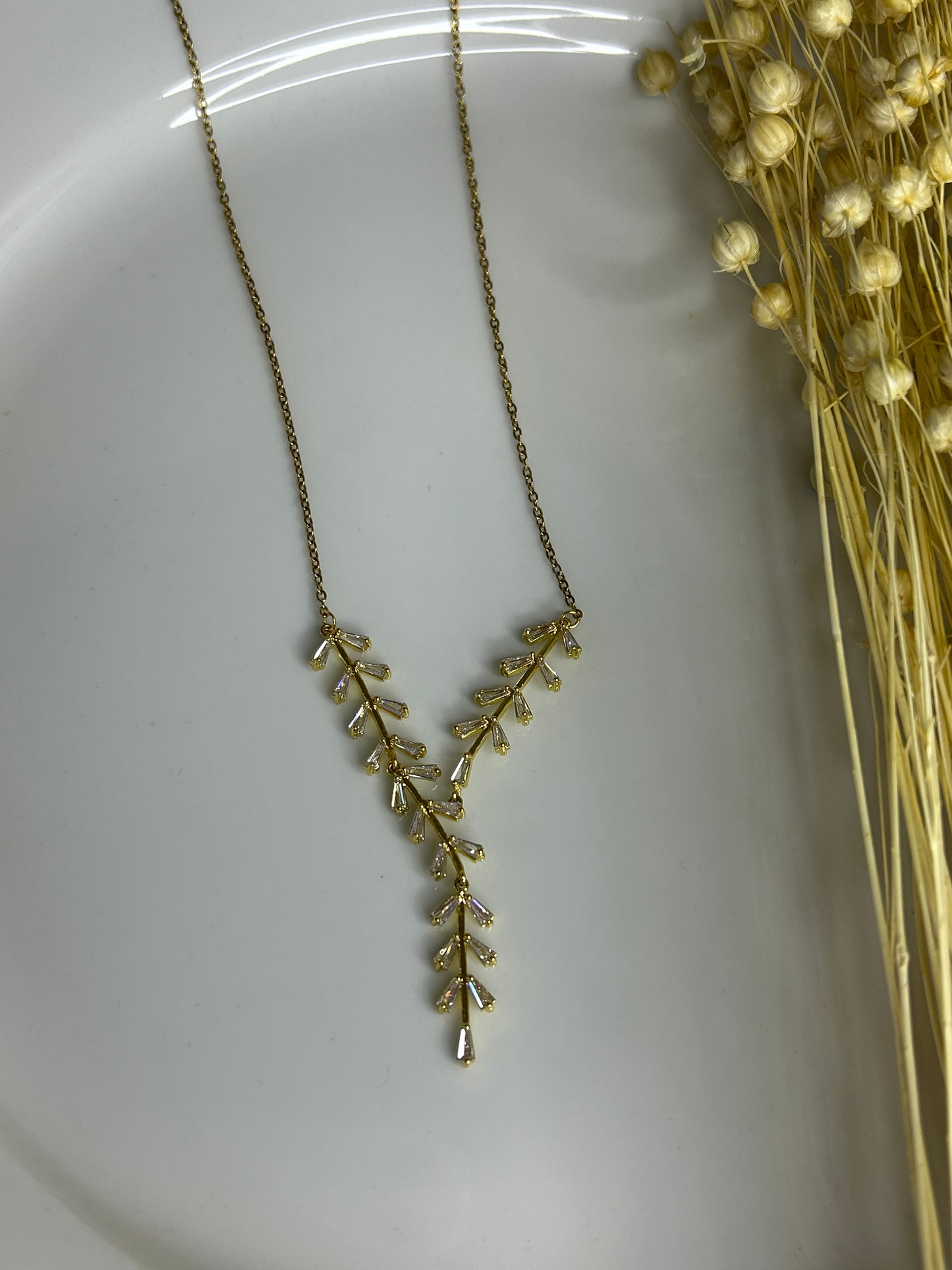 Κολιέ gold leaf