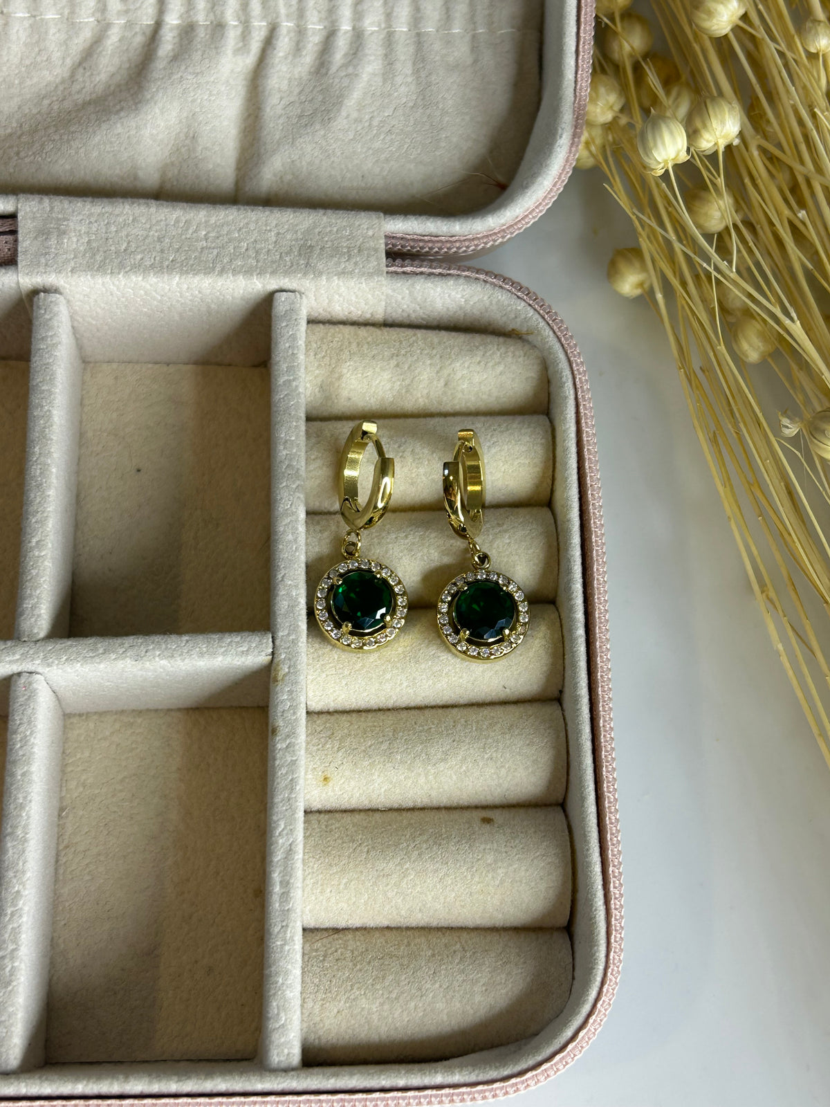 Σκουλαρίκι Κρικάκι green diamond