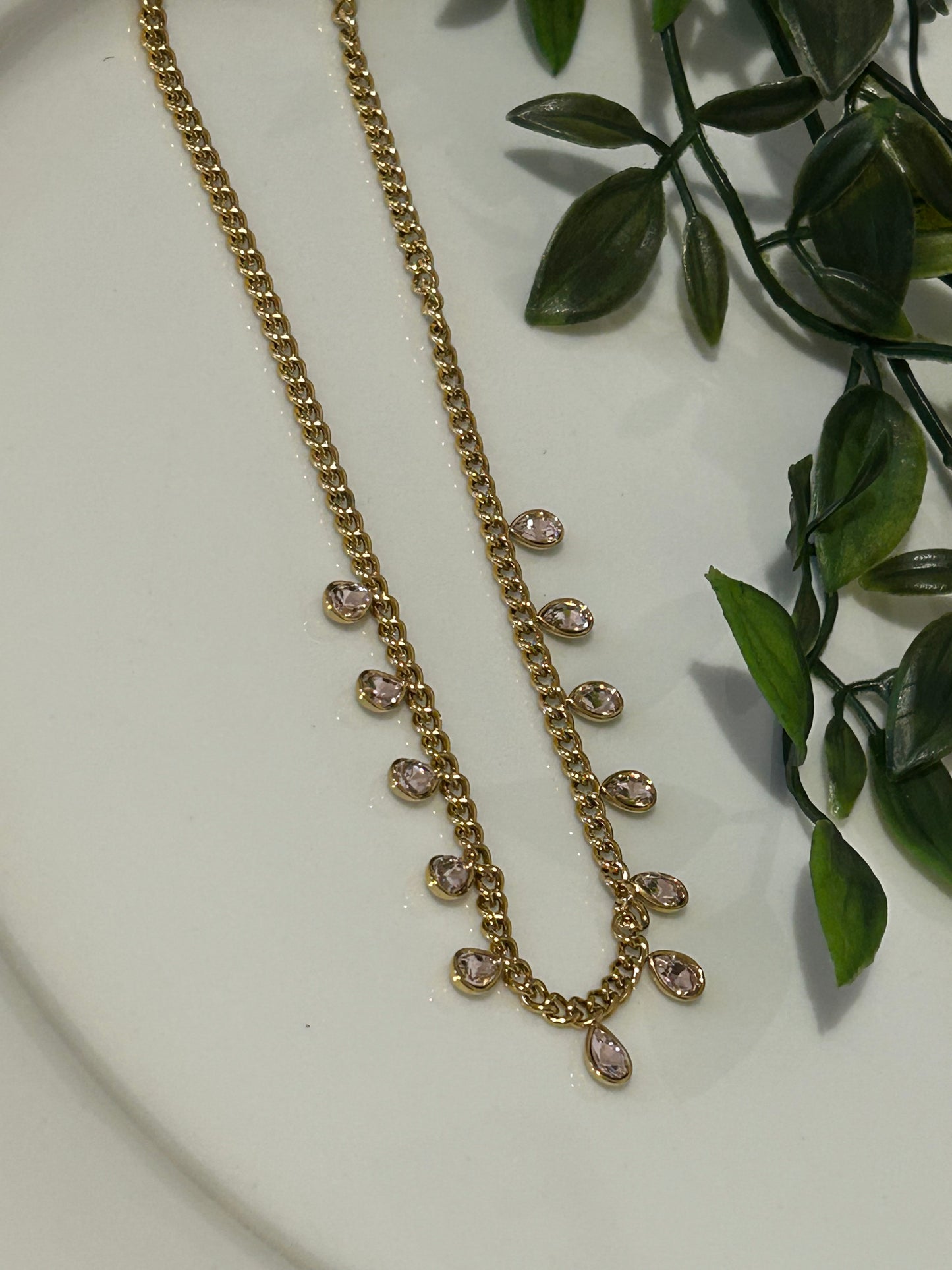 Κολιέ diamond pink