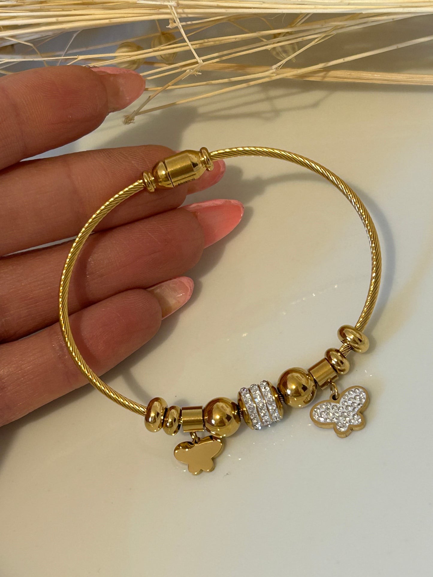 Βέργα με charms πεταλούδες