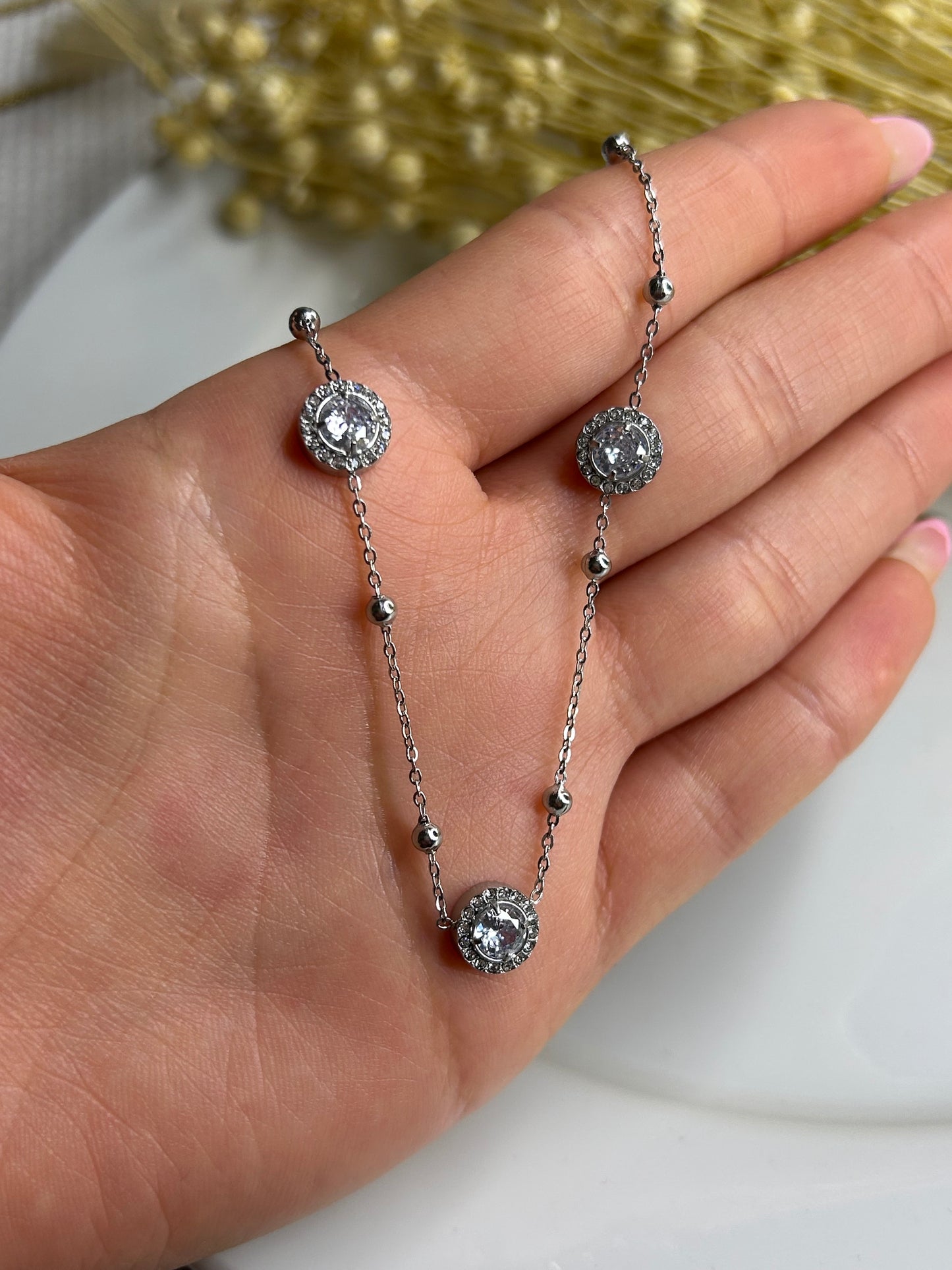Κολιέ diamond silver