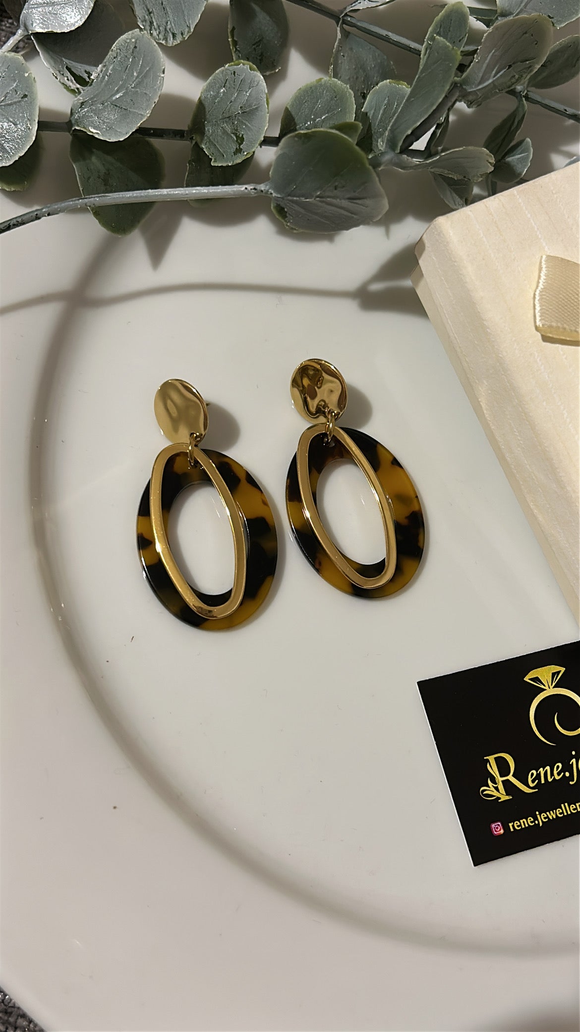 σκουλαρίκι κρεμαστό animal prints