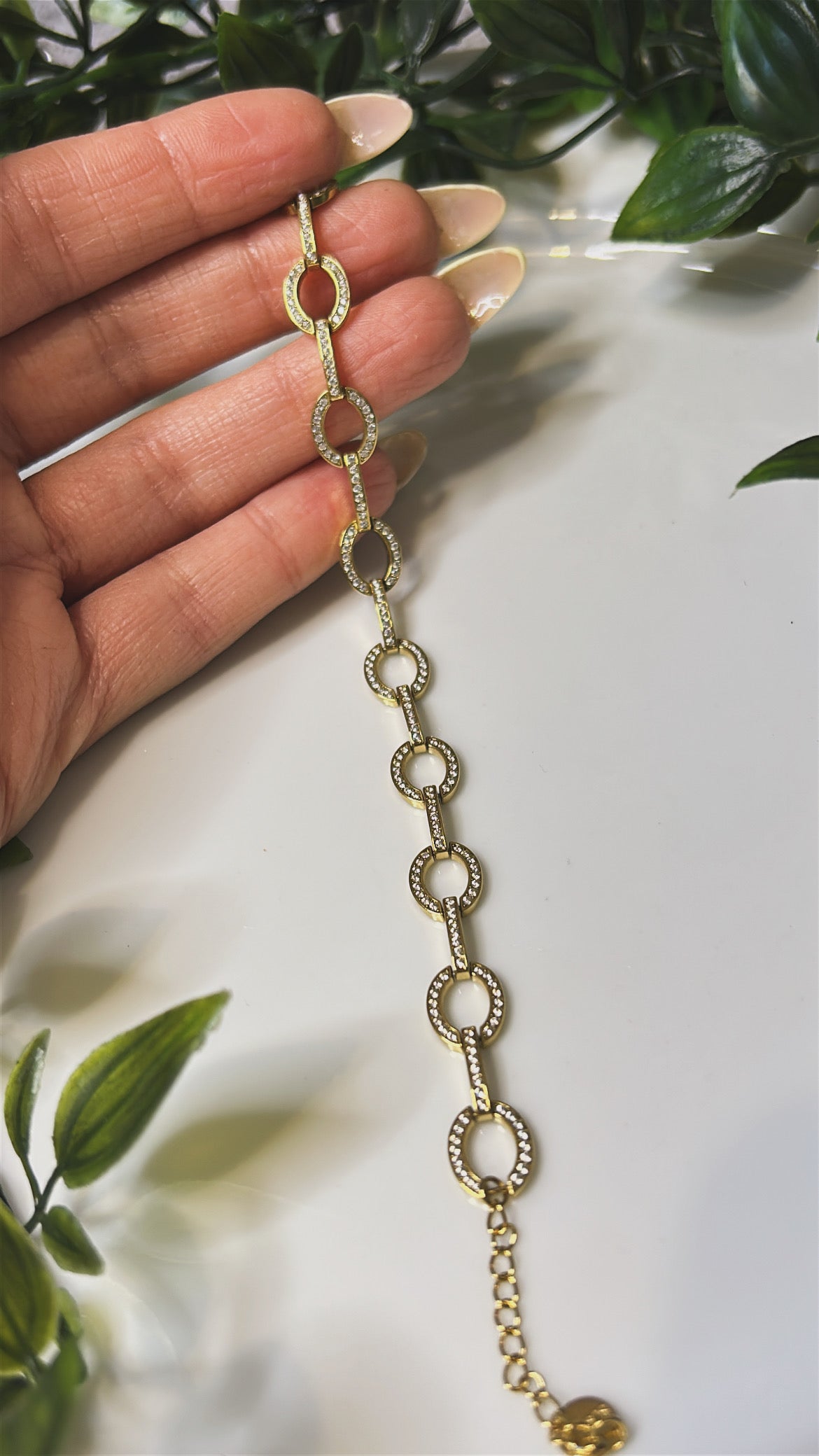 Βραχιόλι αλυσίδα strass