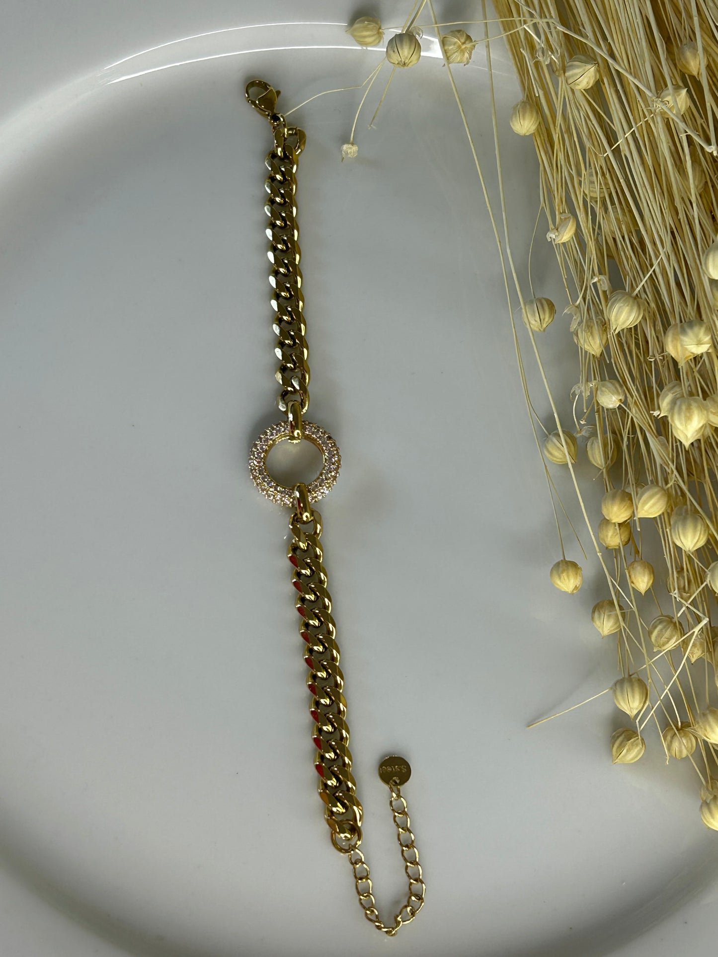 Βραχιόλι αλυσίδα με στοιχείο strass