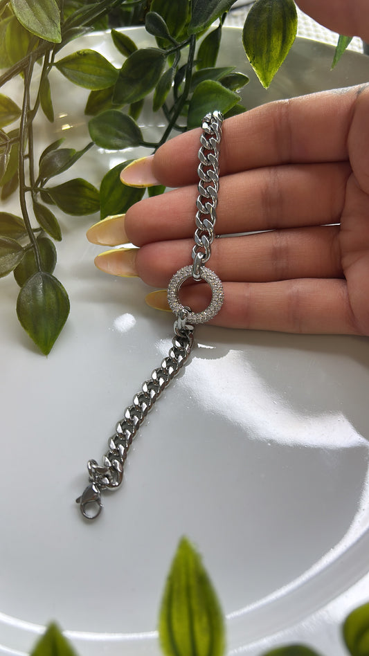 Βραχιόλι αλυσίδα με strass