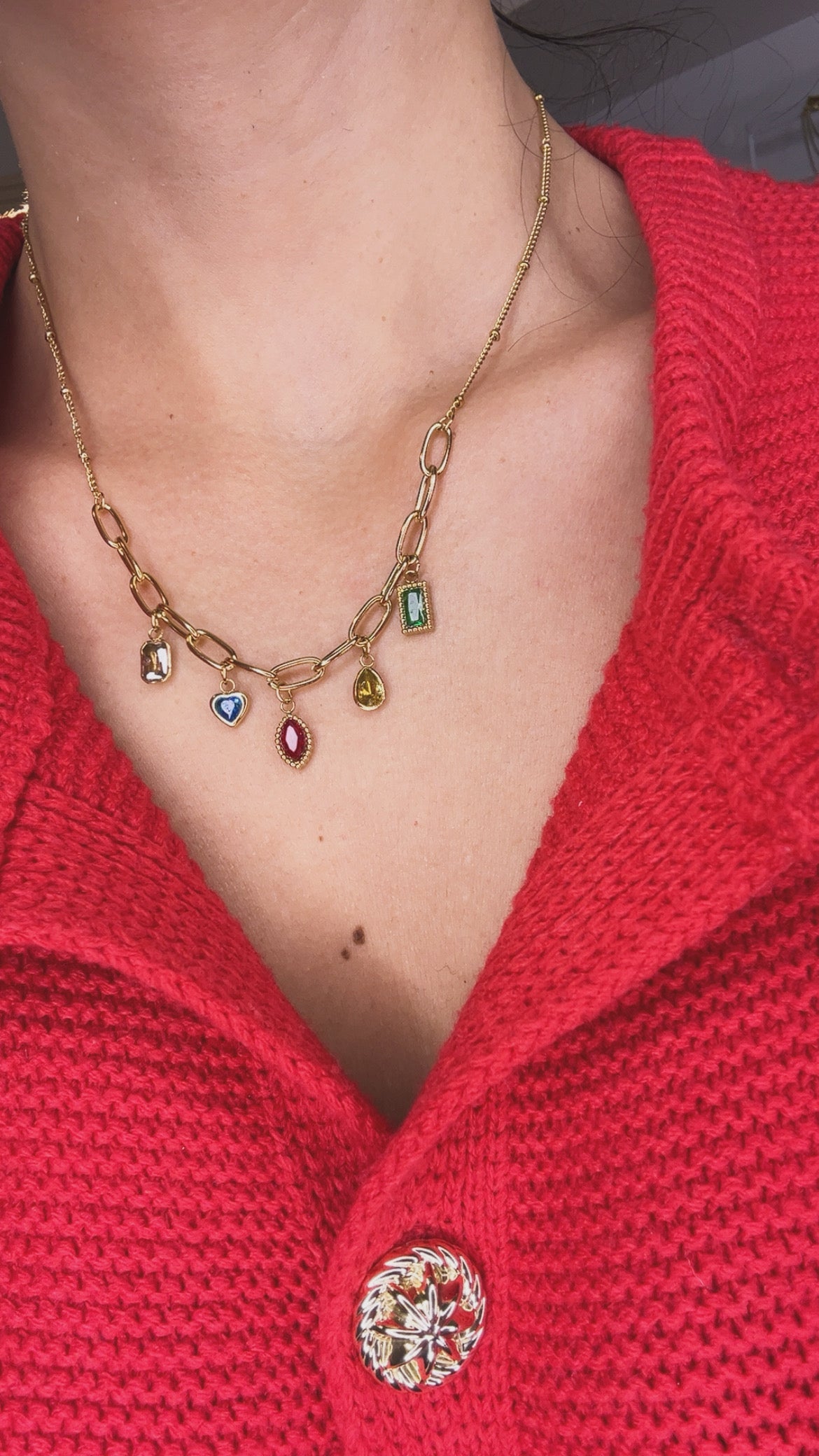 Κολιέ diamond charms