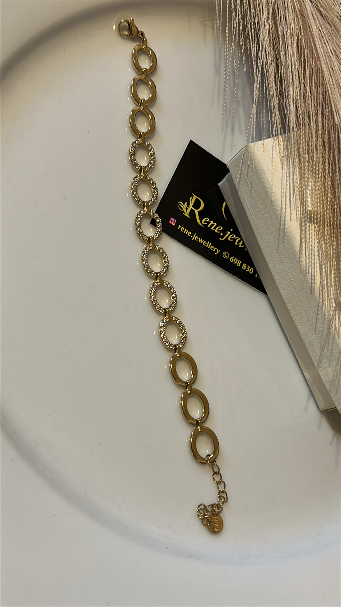 Αλυσίδα χεριού ιδιαίτερη με strass