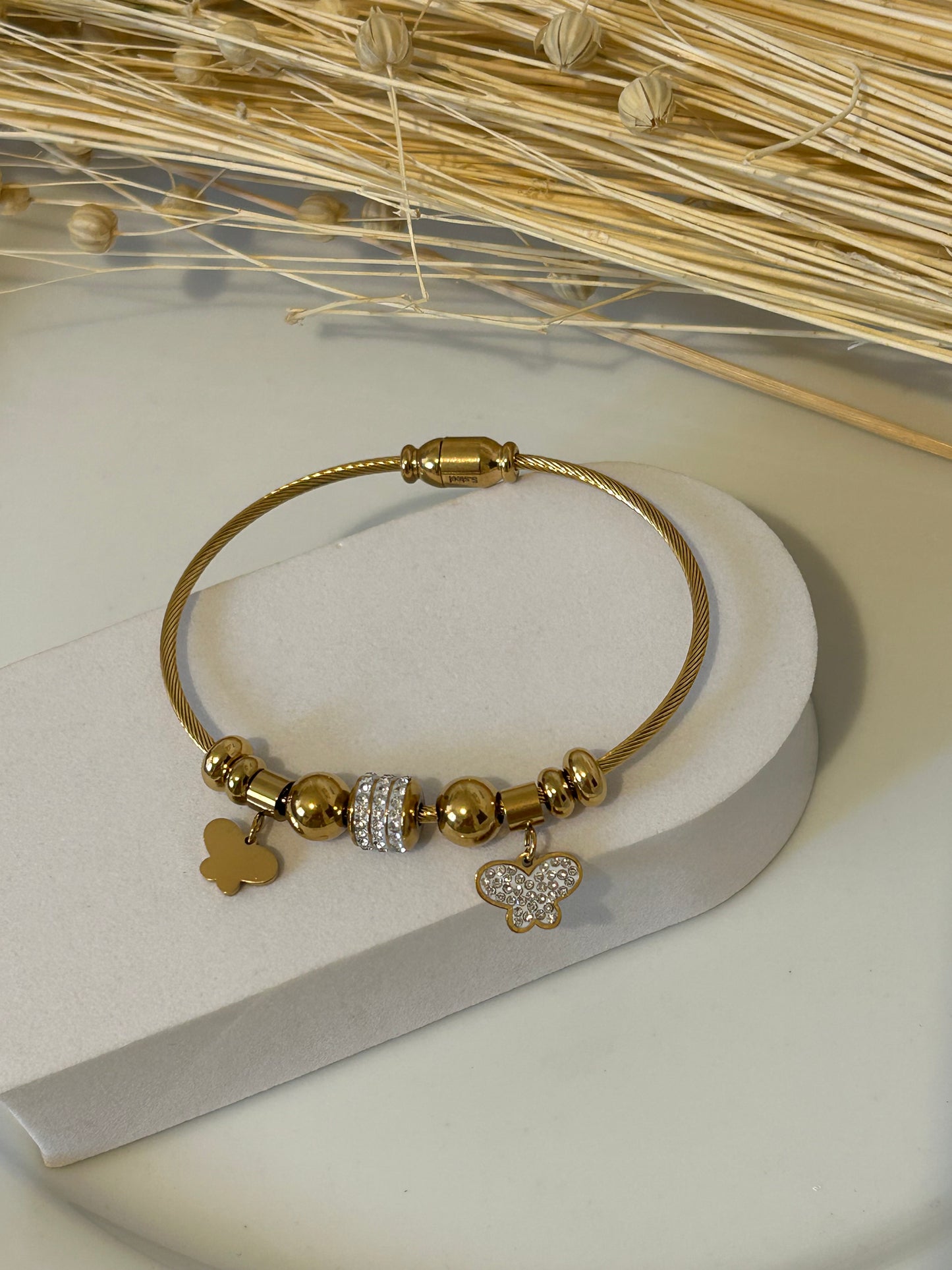 Βέργα με charms πεταλούδες