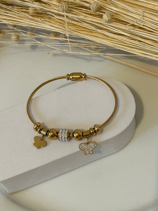 Βέργα με charms πεταλούδες