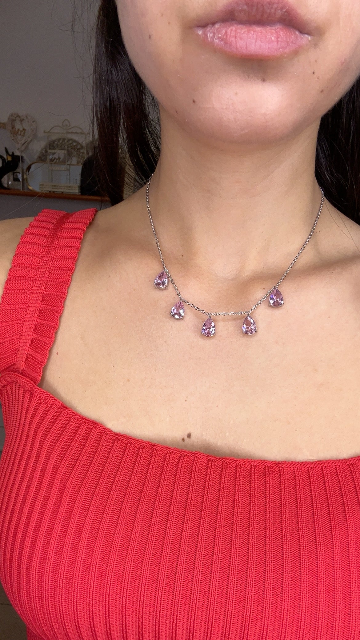 Κολιέ diamond pink