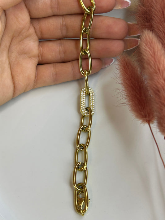 Αλυσίδα για το χέρι με στοιχείο strass