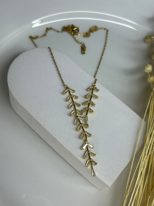 Κολιέ gold leaf