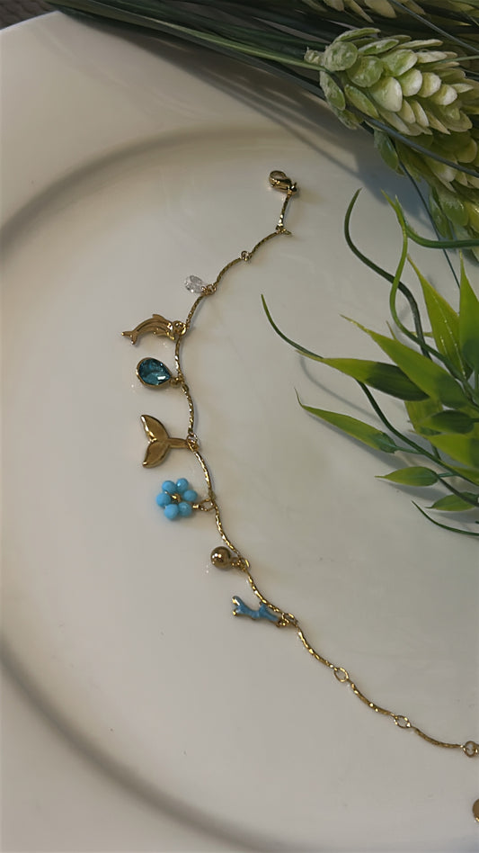 Αλυσίδα για το πόδι summer blue