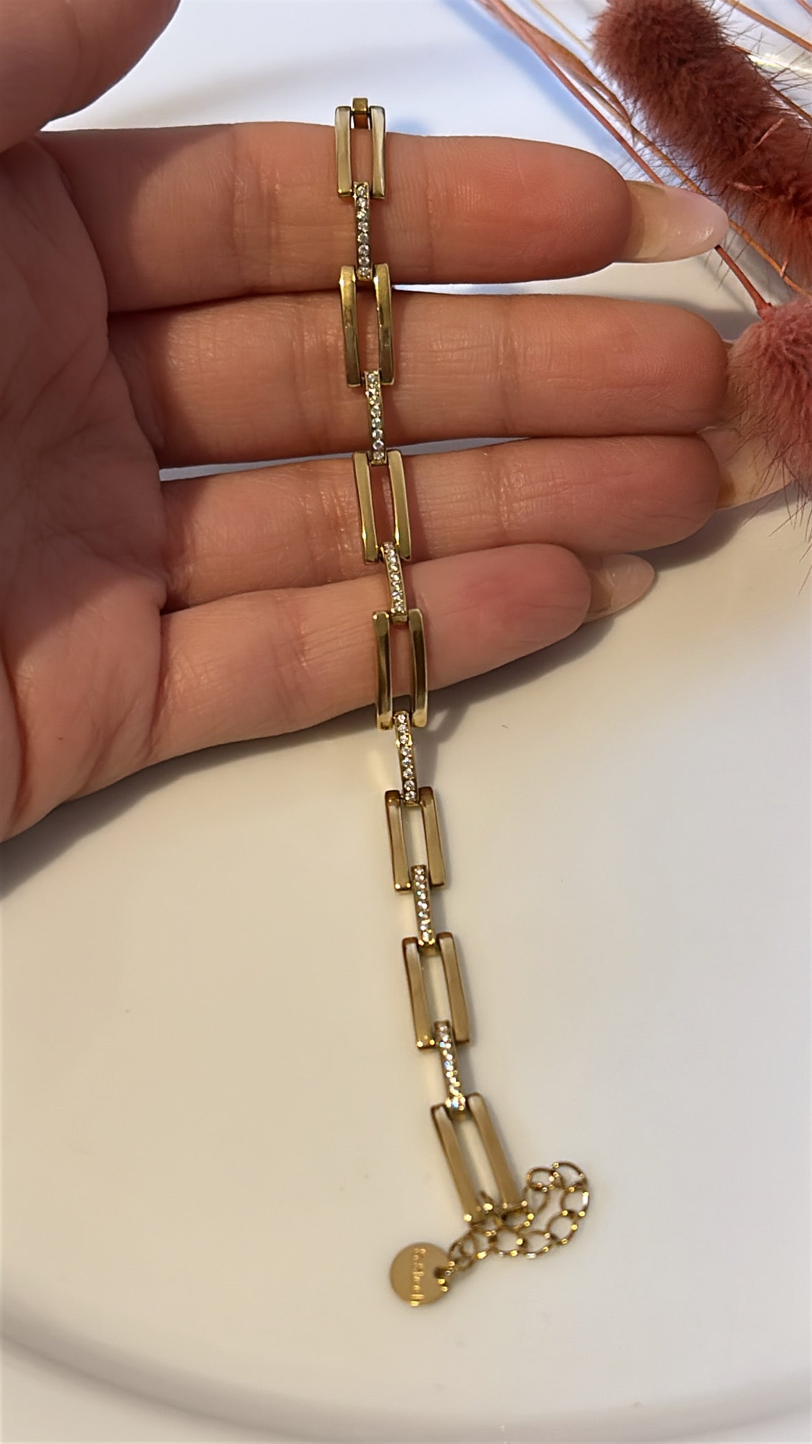 Βραχιόλι αλυσίδα με strass