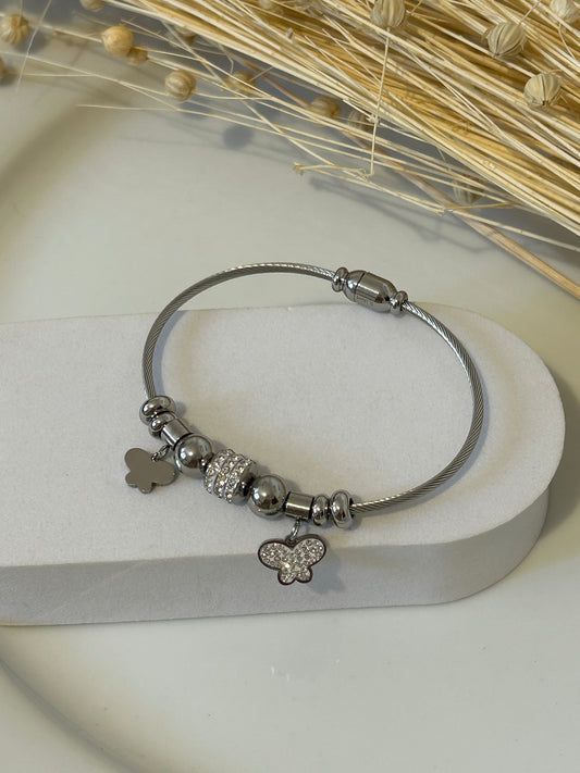 Βέργα με charms πεταλούδες
