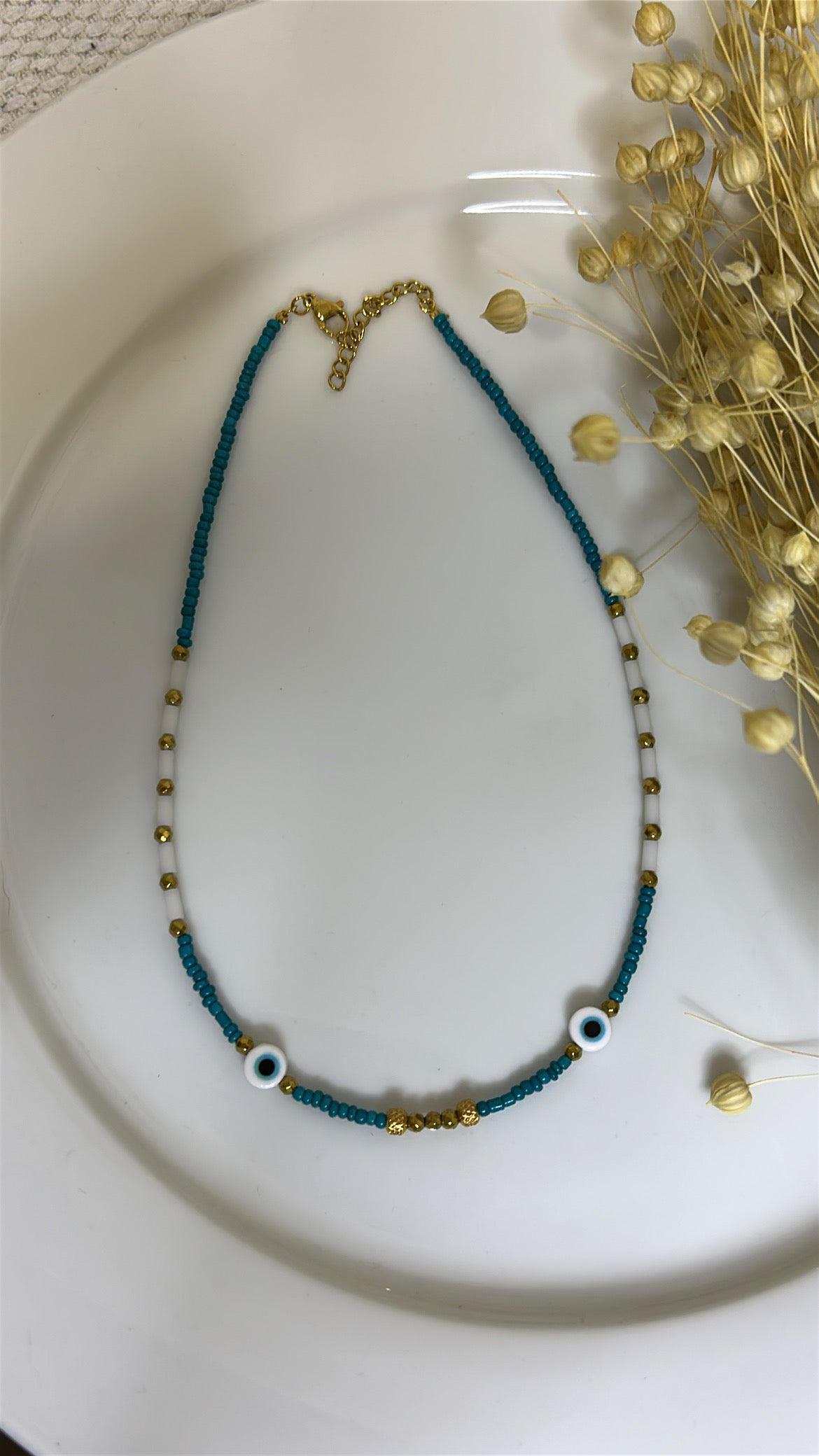 Χειροποίητο choker με ματάκια