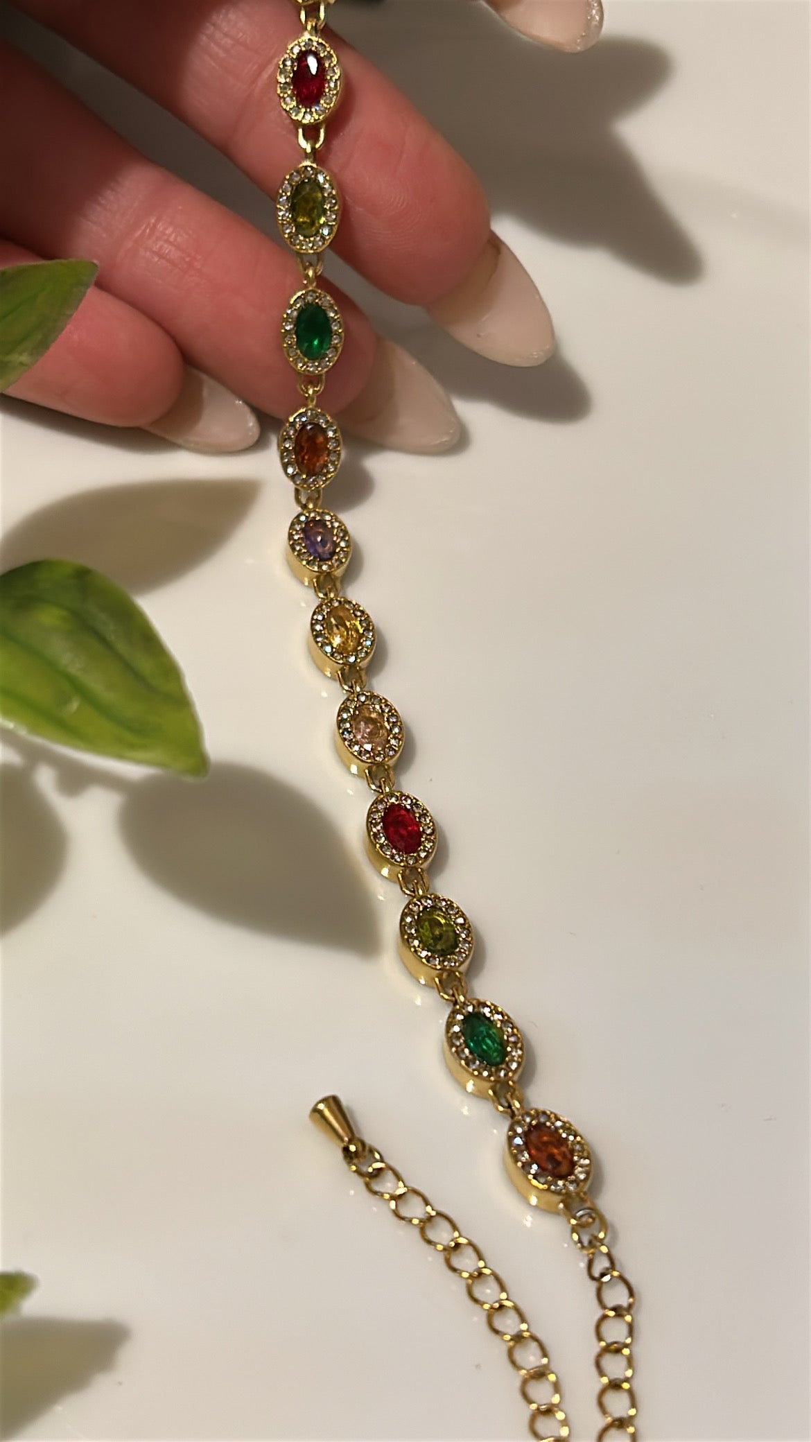 Βραχιόλι με πολύχρωμα διαμάντια ζιργκον