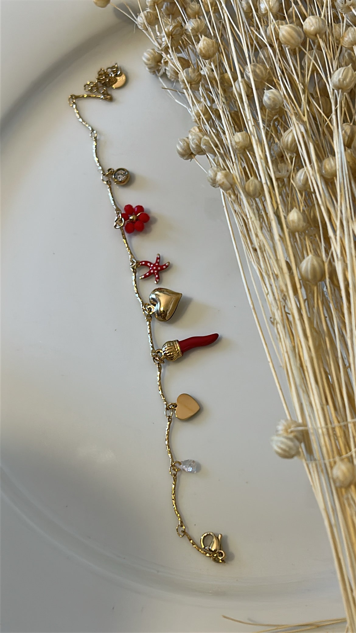 Αλυσίδα για το πόδι red charms
