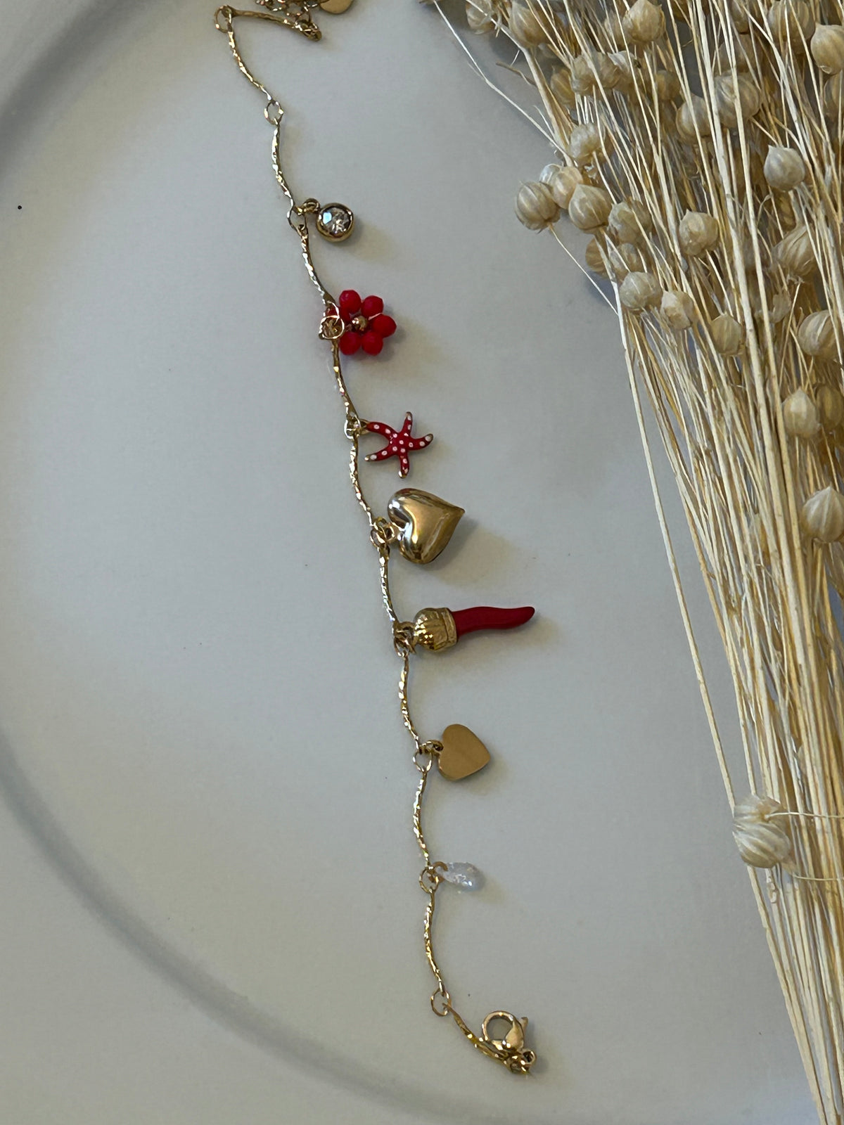 Αλυσίδα για το πόδι red charms