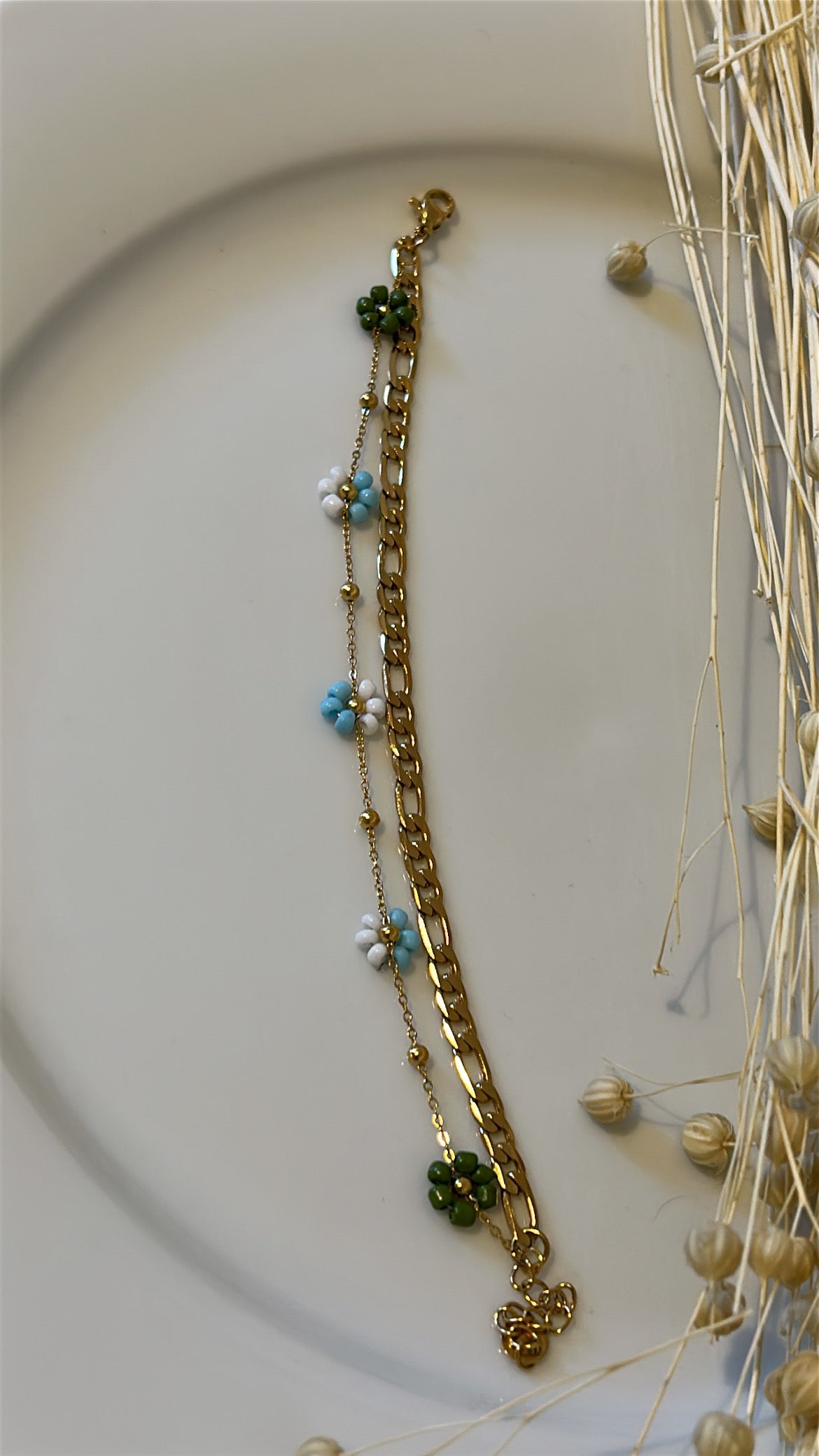 Βραχιόλι blue flowers