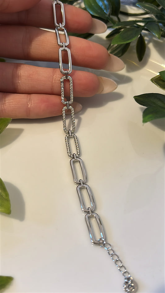 Βραχιόλι αλυσίδα με strass