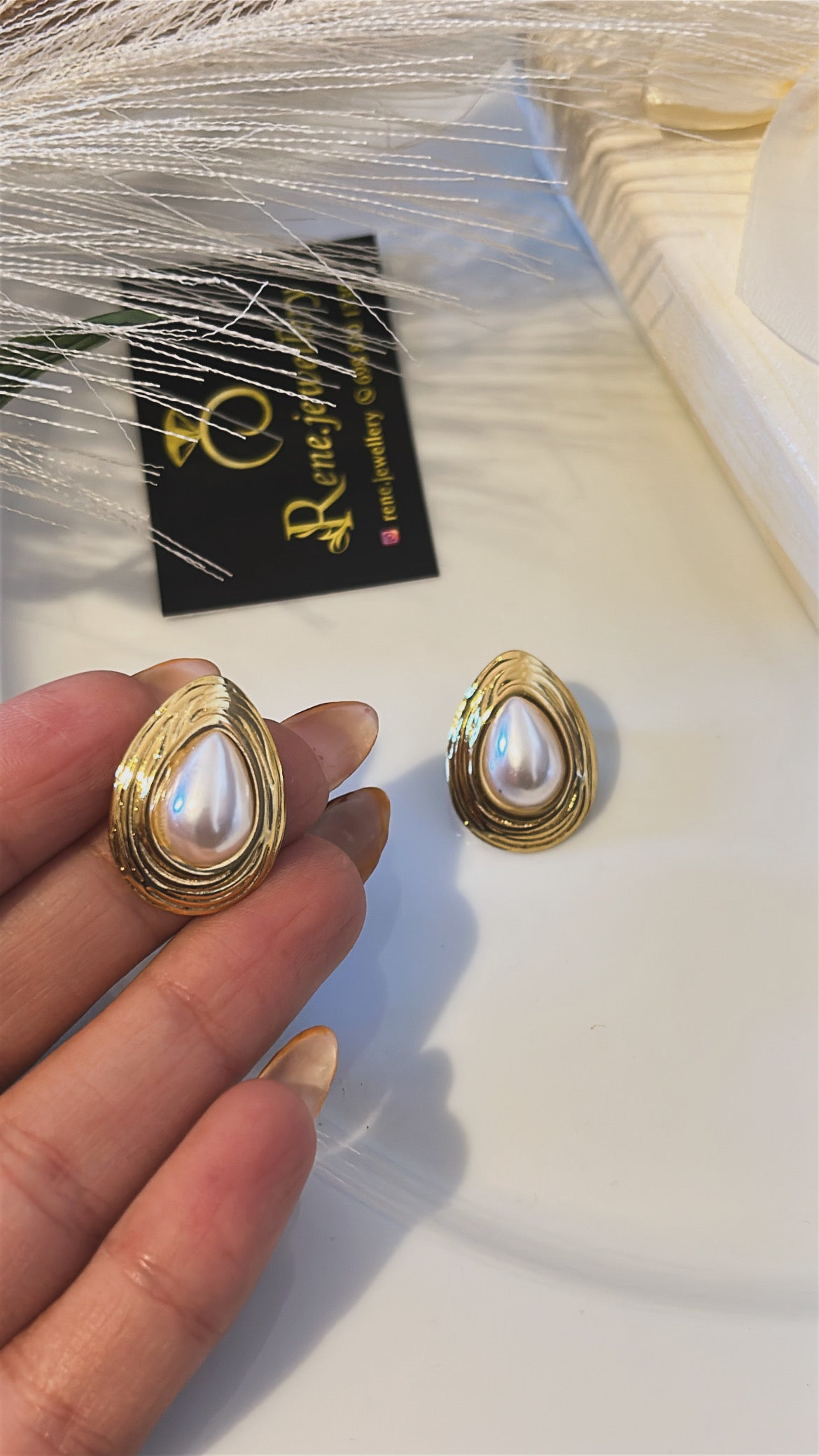 Σκουλαρίκι δάκρυ με Perla