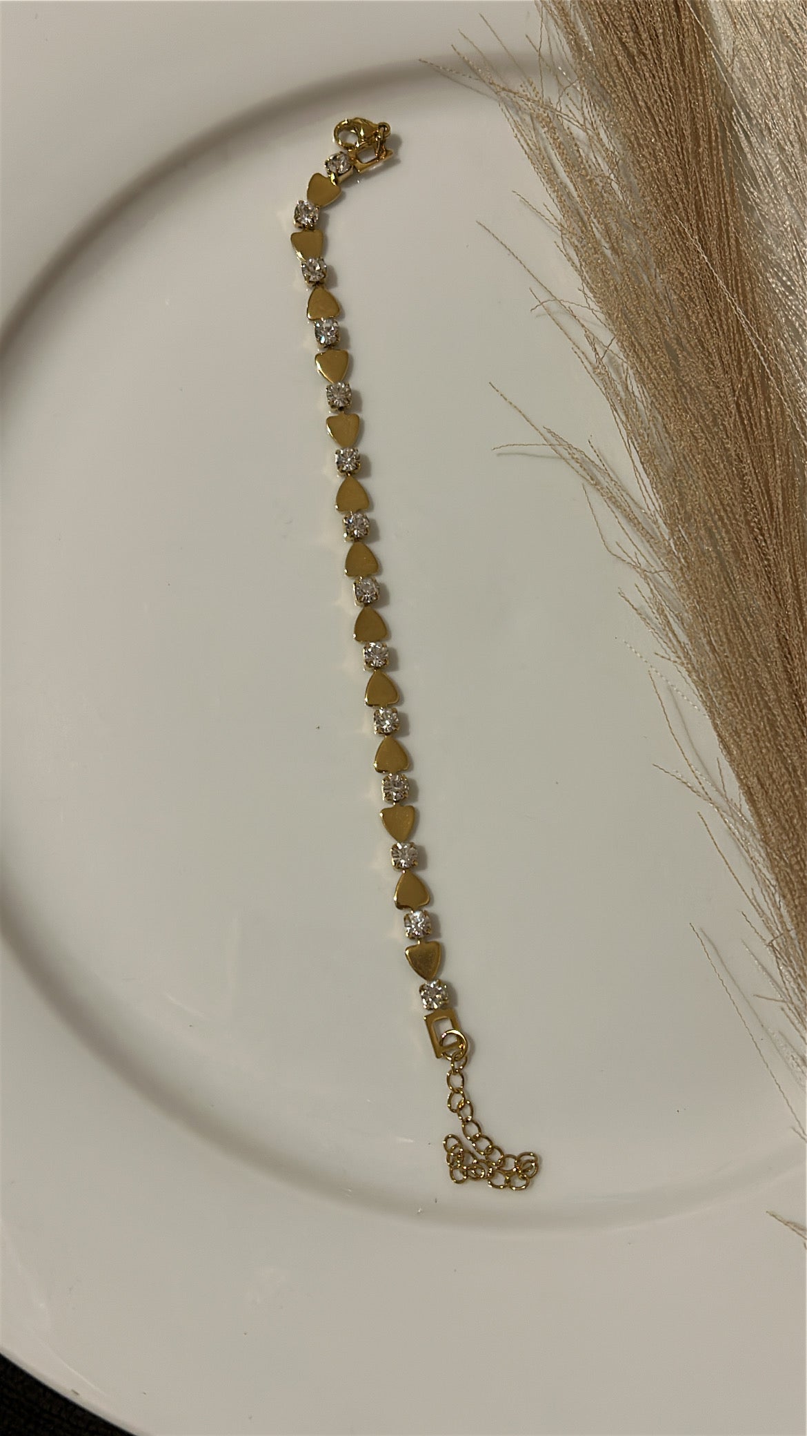 Βραχιόλι καρδούλα με διαμαντάκια