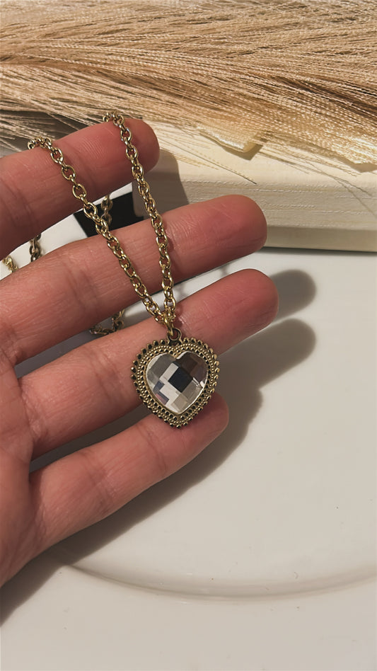 Κολιέ καρδιά διαμάντι