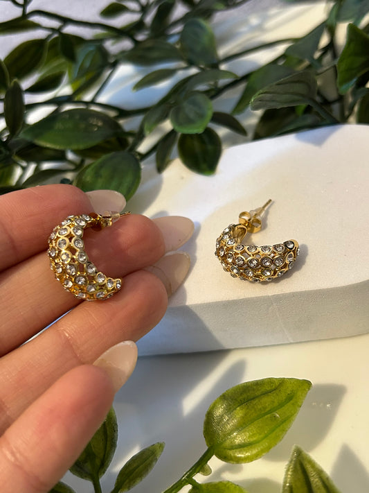 Καρφωτά σκουλαρίκια full strass