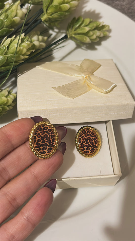 Καρφωτά σκουλαρίκια animal prints