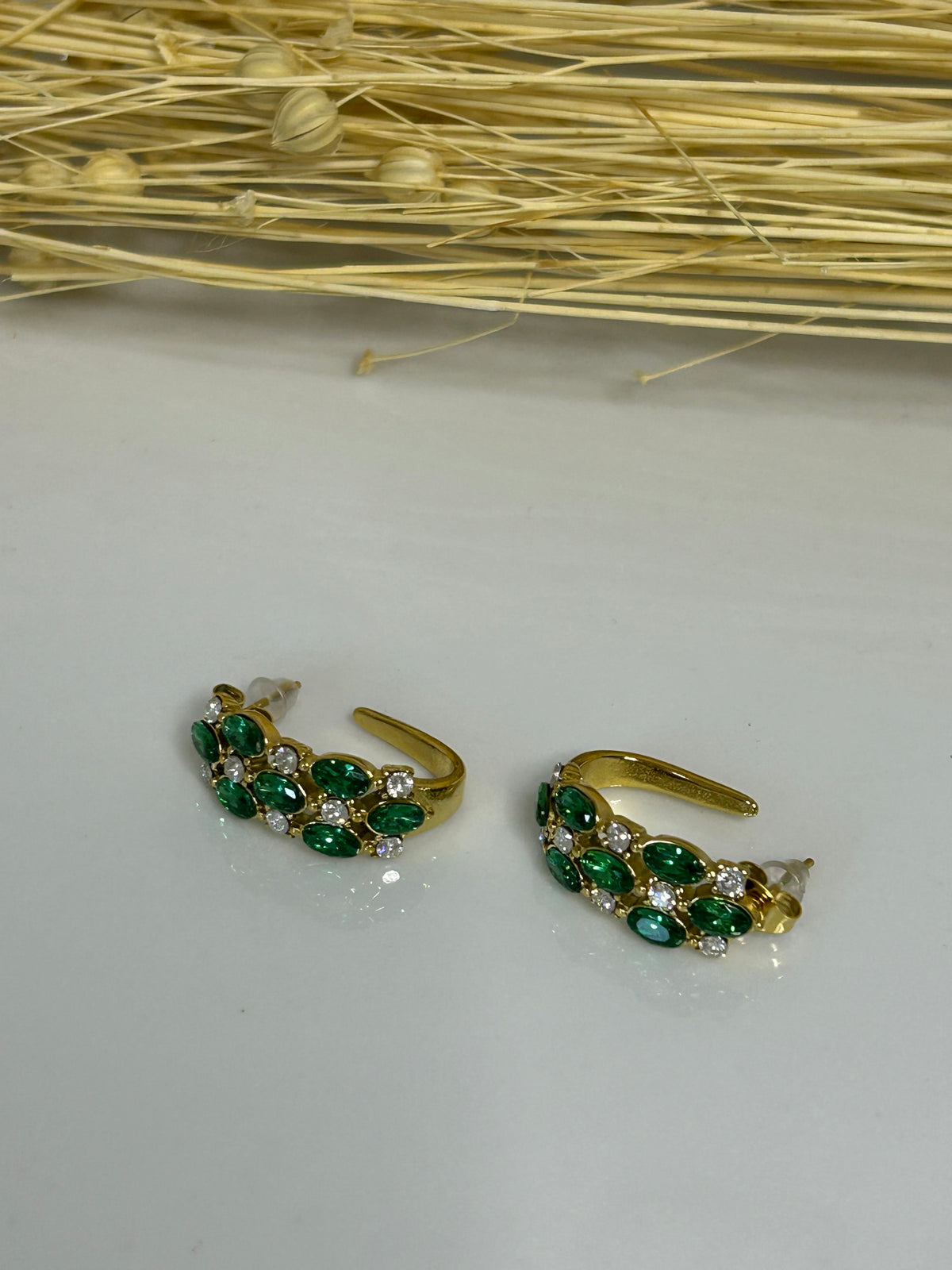 Σκουλαρίκι green diamond