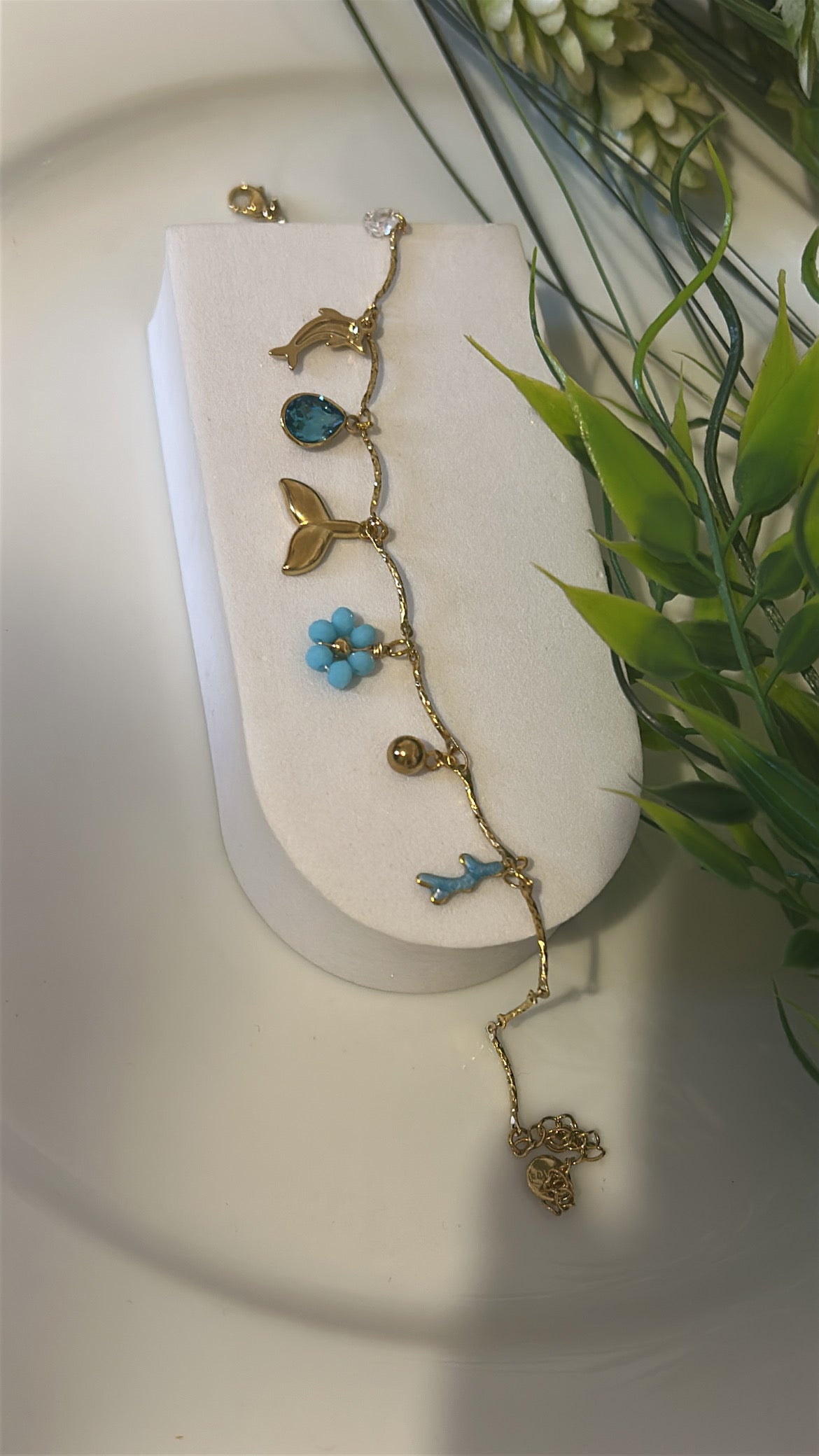 Αλυσίδα για το πόδι summer blue