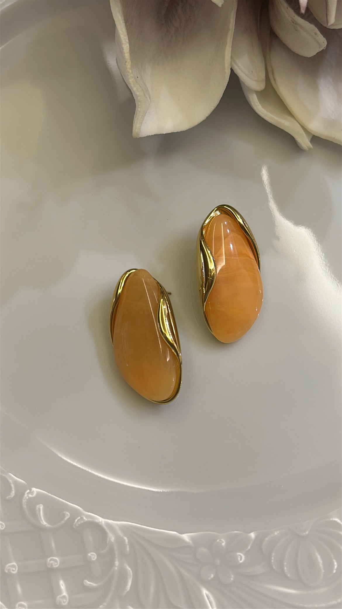 Σκουλαρίκι καρφωτό orange
