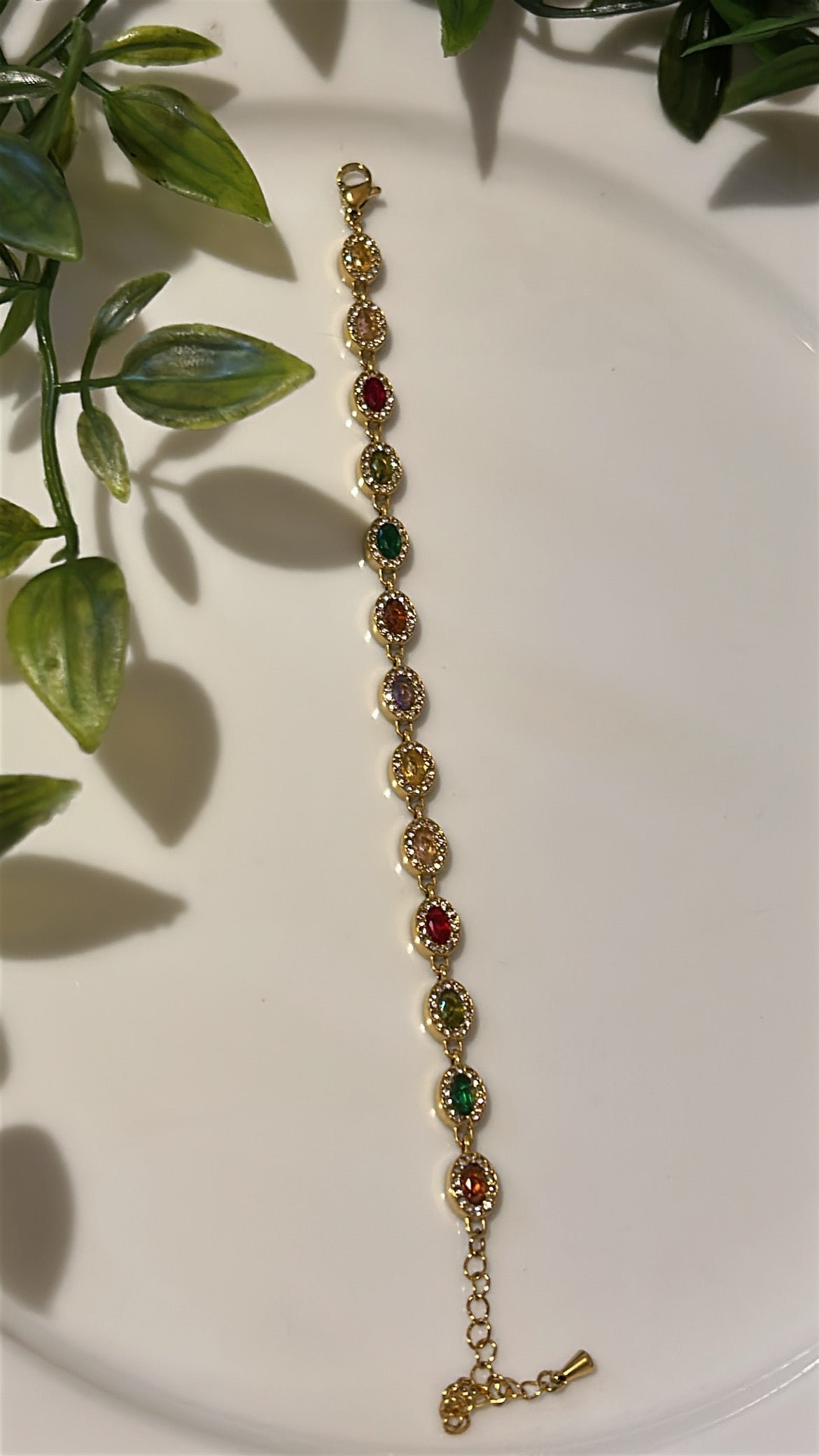 Βραχιόλι με πολύχρωμα διαμάντια ζιργκον