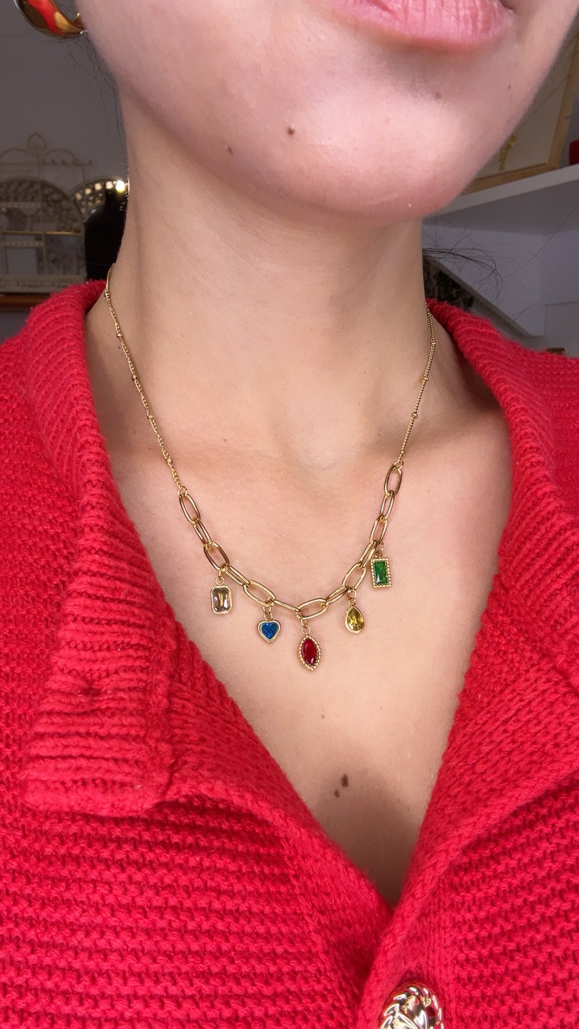 Κολιέ diamond charms