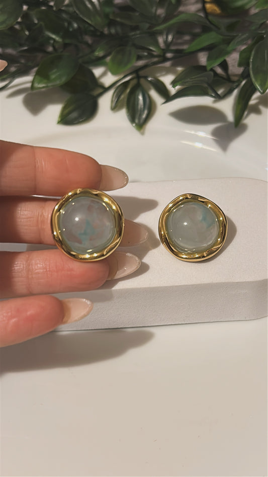 Σκουλαρίκι με πέτρα baby blue