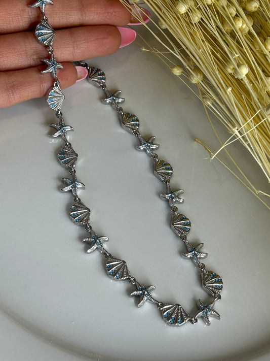Κολιέ glam summer blue