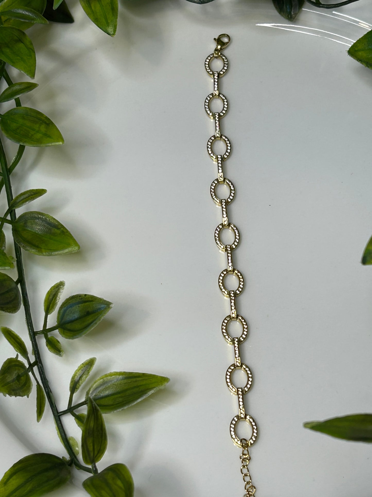 Βραχιόλι αλυσίδα strass