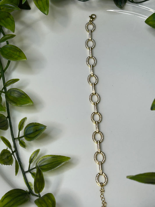 Βραχιόλι αλυσίδα strass