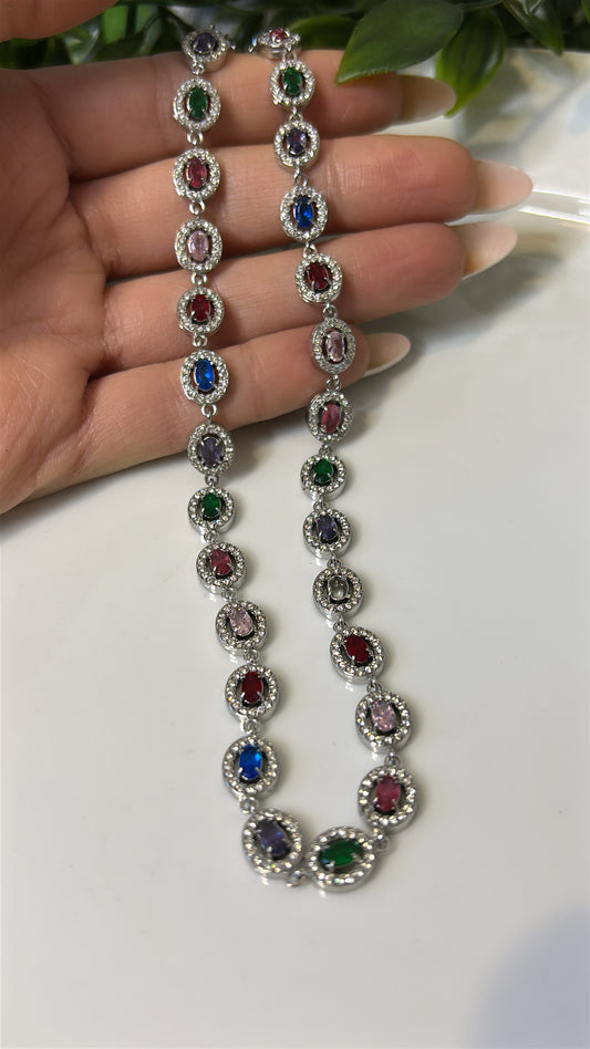 Κολιέ diamond πολύχρωμο