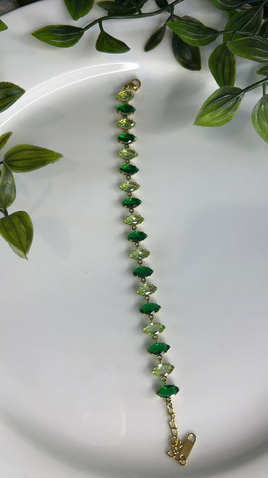 Βραχιόλι full glam green