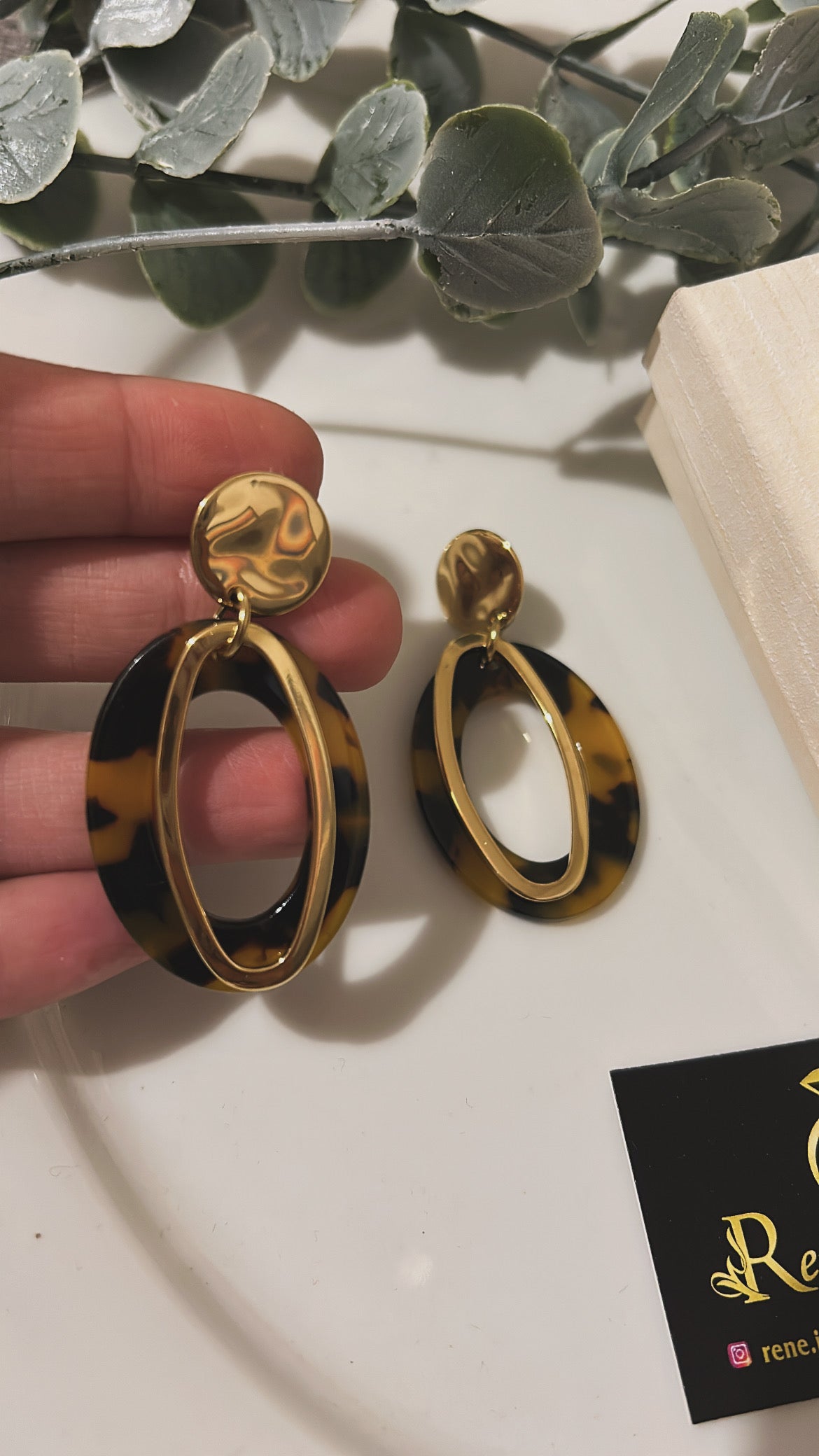 σκουλαρίκι κρεμαστό animal prints