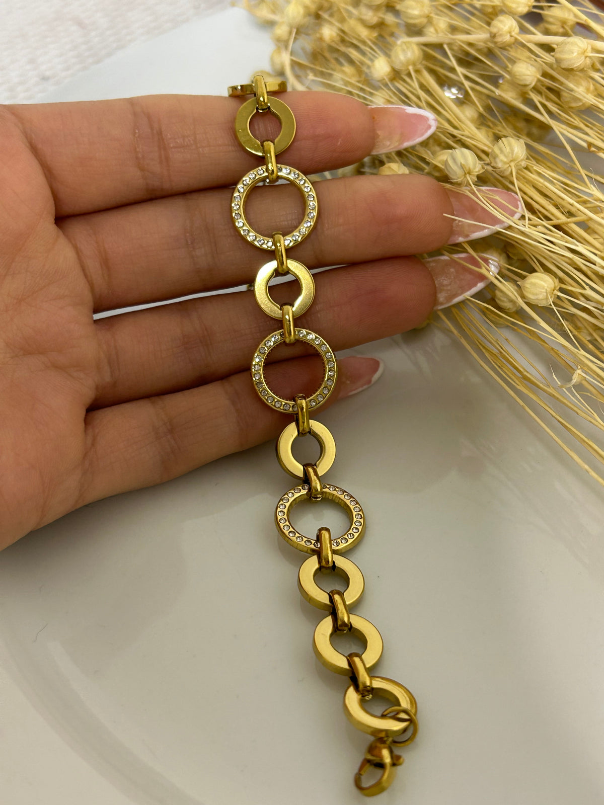 Βραχιόλι αλυσίδα με strass