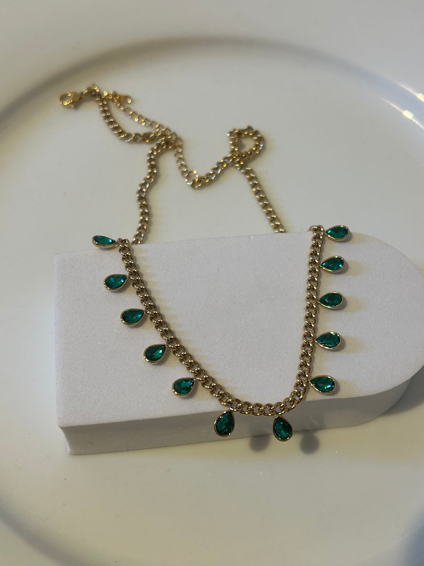 Κολιέ green full diamonds