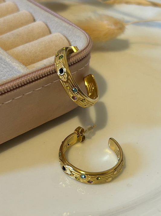 Σκουλαρίκι κρίκος colorful